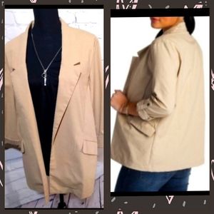 LS Open Front Trail Blazer Jacket Camel by Closette Chic
